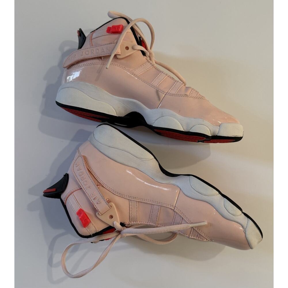 Nike Girls Air Jordan 6 Rings 323419-602 Pink Black Youth 5Y (Women’s 6.5) Bball - Picture 3 of 6
